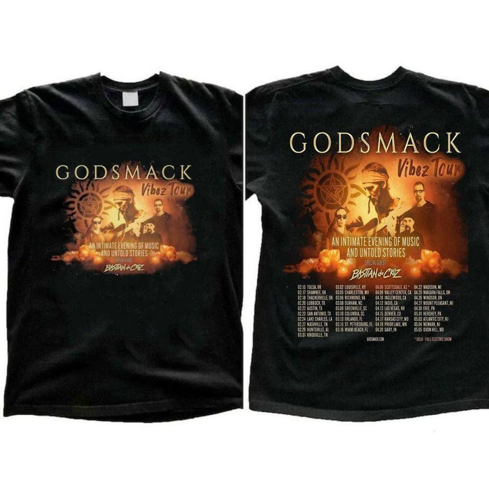 Godsmack Vibez Tour  2 Sided Retro Music Tee TShirt